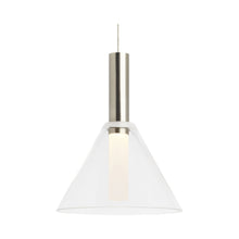 Load image into Gallery viewer, Mezz LED Low Voltage Pendant Light in Clear/Satin Nickel.