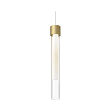 Load image into Gallery viewer, Mini Linger LED Low Voltage Pendant Light Detail in Natural Brass.