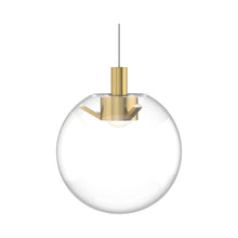 Load image into Gallery viewer, Mini Palona LED Low Voltage Pendant Light in Natural Brass.