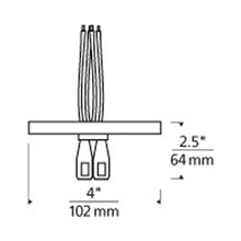 Load image into Gallery viewer, MonoRail Dual-Feed Power Feed Canopy - line drawing.