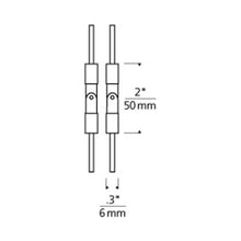Load image into Gallery viewer, MonoRail Flexible Connectors - line drawing.