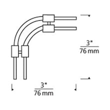 Load image into Gallery viewer, MonoRail Flexible Vertical Connectors - line drawing.