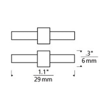 Load image into Gallery viewer, MonoRail Isolating Connectors - line drawing.