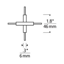 Load image into Gallery viewer, MonoRail X Connector - line drawing.