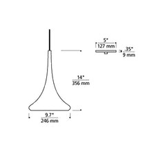 Load image into Gallery viewer, Noema Pendant Light - line drawing.