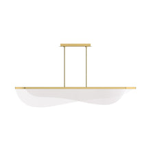 Load image into Gallery viewer, Nyra LED Linear Suspension Light in Plated Brass (Large).