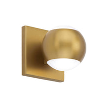 Load image into Gallery viewer, Oko LED Bath Wall Light in Aged Brass.