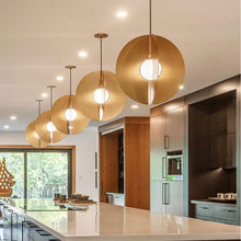 Load image into Gallery viewer, Orbel Round Pendant Light in dining room.