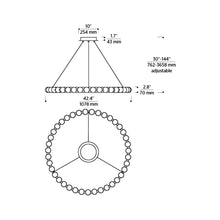 Load image into Gallery viewer, Orbet LED Chandelier - line drawing.