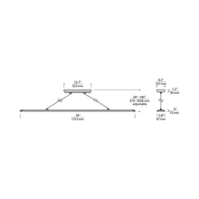 Load image into Gallery viewer, Parallax LED Linear Suspension Light - line drawing.