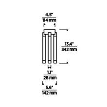 Load image into Gallery viewer, Phobos LED Flush Mount Ceiling Light - line drawing.