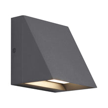 Load image into Gallery viewer, Pitch Single Outdoor LED Wall Light in Charcoal.