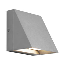 Load image into Gallery viewer, Pitch Single Outdoor LED Wall Light in Silver.