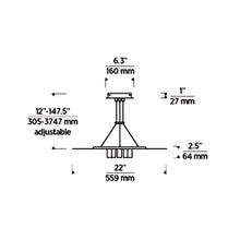 Load image into Gallery viewer, Ponte LED Pendant Light - line drawing.