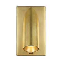 Load image into Gallery viewer, Ponte LED Wall Light in Natural Brass.