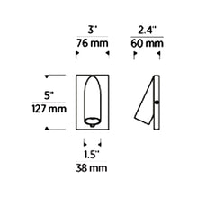 Load image into Gallery viewer, Ponte LED Wall Light - line drawing.