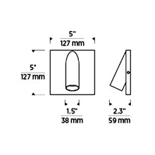 Load image into Gallery viewer, Ponte Outdoor LED Wall Light - line drawing.