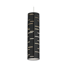 Load image into Gallery viewer, Revel Low Voltage Pendant Light in Satin Nickel/Gloss Black.