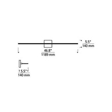 Load image into Gallery viewer, Span LED Bath Vanity Light - line drawing.
