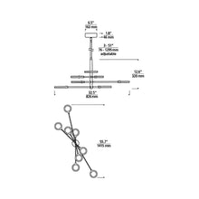 Load image into Gallery viewer, Spectica LED Chandelier - line drawing.