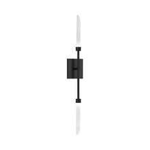 Load image into Gallery viewer, Spur LED Wall Light in Matte Black.