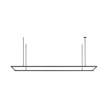 Load image into Gallery viewer, Stagger Halo LED Linear Pendant Light in Nightshade Black (84-Inch/Down).
