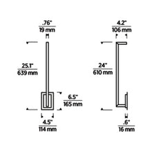 Load image into Gallery viewer, Stagger LED Wall Light - line drawing.