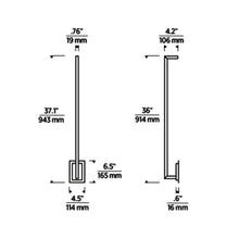 Load image into Gallery viewer, Stagger LED Wall Light - line drawing.