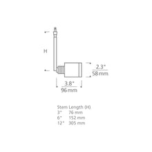 Load image into Gallery viewer, Tellium Low Voltage Head - line drawing.