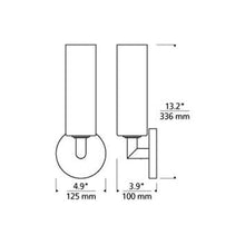 Load image into Gallery viewer, Vetra Wall Light - line drawing.