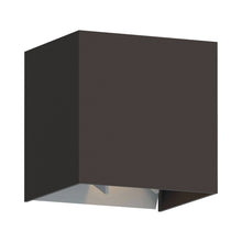 Load image into Gallery viewer, Vex 5 Outdoor LED Wall Light in Bronze.