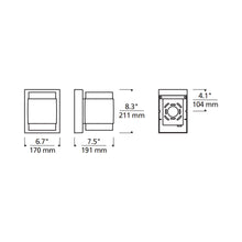 Load image into Gallery viewer, Voto Up / Downlight Outdoor LED Wall Light - line drawing.
