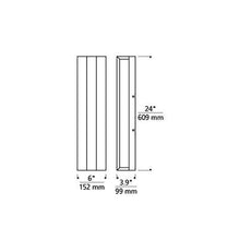 Load image into Gallery viewer, Windfall Outdoor LED Wall Light - line drawing.