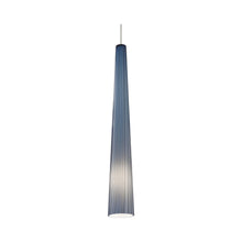 Load image into Gallery viewer, Zenith LED Pendant Light in Steel Blue/Chrome (Large).