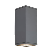 Load image into Gallery viewer, Tegel 12 Up / Downlight Outdoor LED Wall Light in Charcoal.