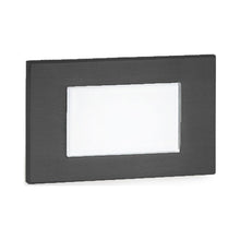 Load image into Gallery viewer, Tempered Glass Rectangular LED Step and Wall Light in Black on Aluminum.