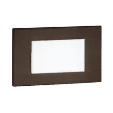 Load image into Gallery viewer, Tempered Glass Rectangular LED Step and Wall Light in Bronze on Aluminum.