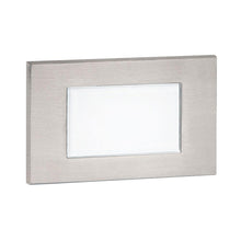 Load image into Gallery viewer, Tempered Glass Rectangular LED Step and Wall Light in Stainless Steel.