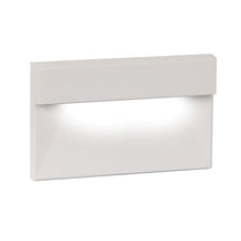 Load image into Gallery viewer, Tempered Glass Rectangular LED Step and Wall Light in White on Aluminum.