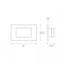 Load image into Gallery viewer, Tempered Glass Rectangular LED Step and Wall Light - line drawing.