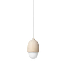 Load image into Gallery viewer, Terho Pendant Light in Natural Matt Lacquered / White Opal/Small.