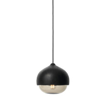 Load image into Gallery viewer, Terho Pendant Light in Black Stain Lacquered / Smoked Transparent/Medium.