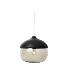 Load image into Gallery viewer, Terho Pendant Light in Black Stain Lacquered / Smoked Transparent/Large.