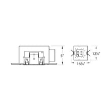 Load image into Gallery viewer, Tesla Multiple Spots 1-Light LED New Construction Housing - line drawing.