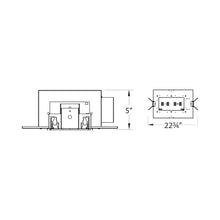 Load image into Gallery viewer, Tesla Multiple Spots 2-Light LED New Construction Housing - line drawing.