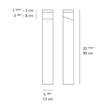 Load image into Gallery viewer, Tetragono Outdoor LED Floor Lamp - line drawing.