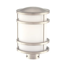 Load image into Gallery viewer, Bay View Outdoor Post Light in Brushed Stainless Steel.