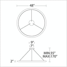 Load image into Gallery viewer, The Ring LED Pendant Light - line drawing.