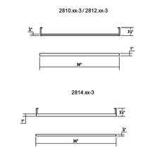 Load image into Gallery viewer, Thin-Line™ LED Wall Light - line drawing.