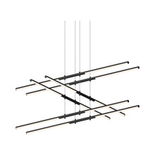 Load image into Gallery viewer, Tik-Tak™ Tiered LED Pendant Light in Satin Black (12-Light).